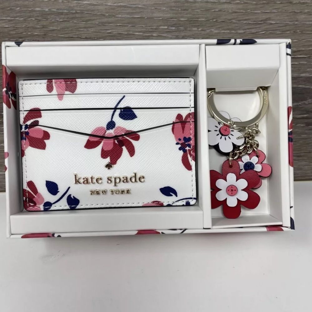 Kate spade staci tea garden toss key chain card